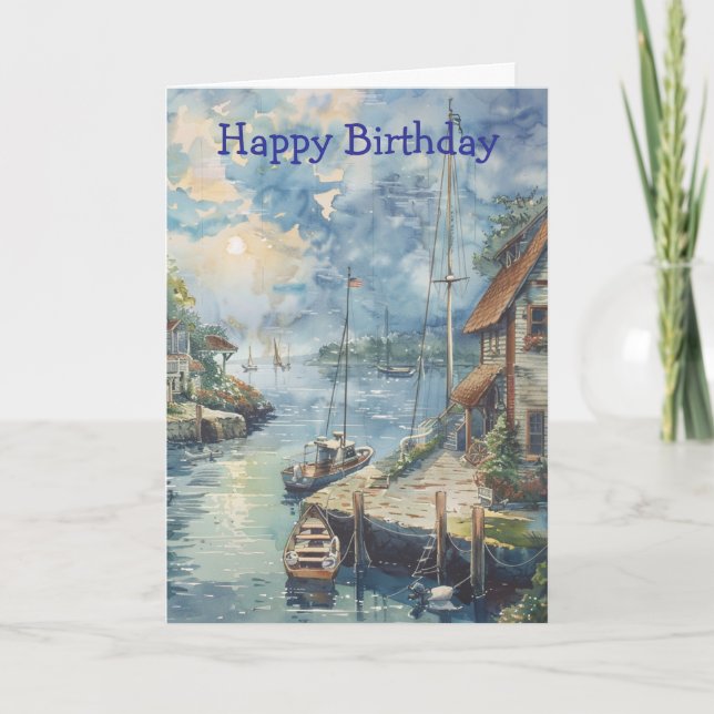 En lugn hamn kort (Framsida)