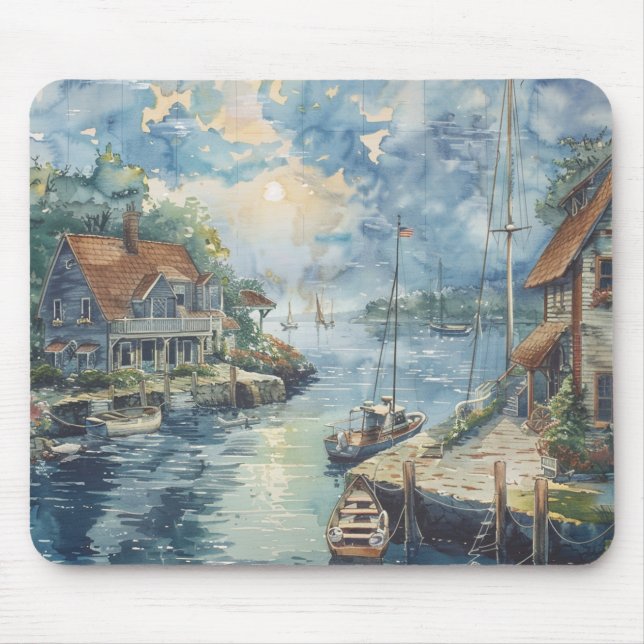 En lugn hamn musmatta (Framsidan)