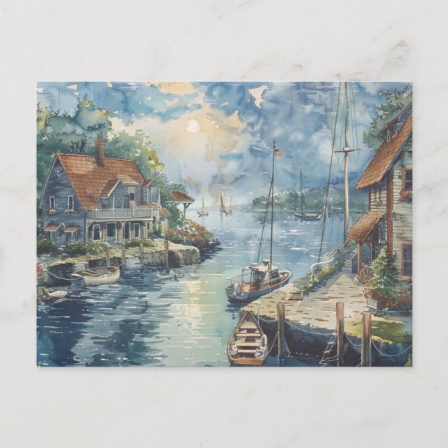 En lugn hamn vykort (Framsida)