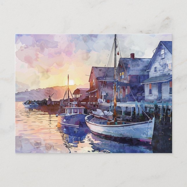 En lugn hamn vykort (Framsida)