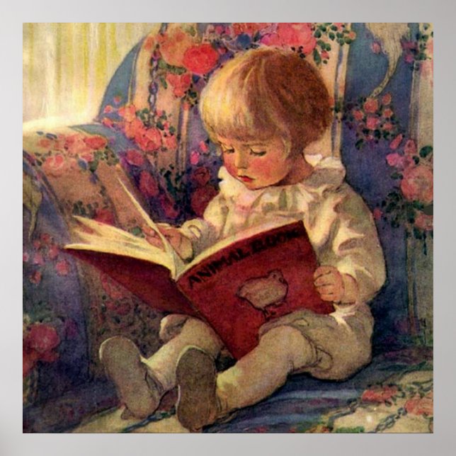 “En lugn hörna” av Jessie Willcox Smith Poster (Framsidan)