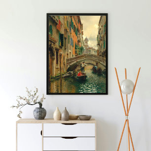 En lugn kanal, Venedig Poster