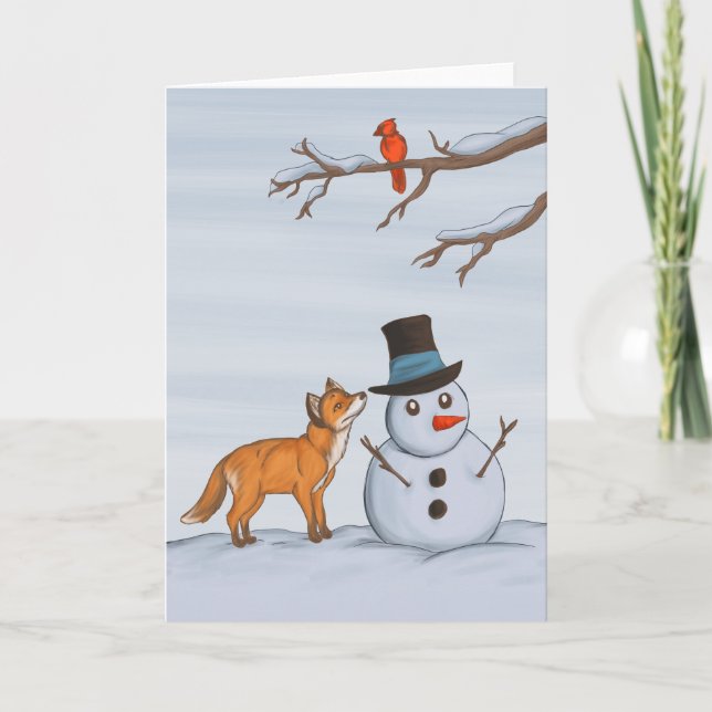 En lugn snöig dag kort (Framsida)