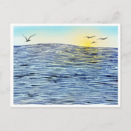 En lugn solnedgång vykort