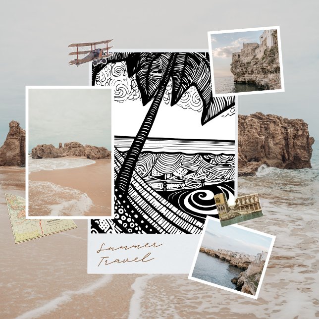 en lugnande strandhammock bläck tryckt fototryck (Skapare uppladdad)