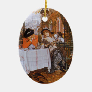 En lunch (Le Dejeuner) av James Tissot Julgransprydnad Keramik