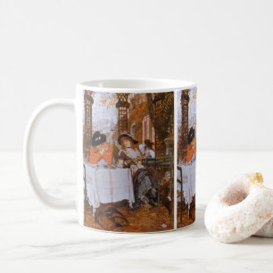 En lunch (Le Dejeuner) av James Tissot Kaffemugg