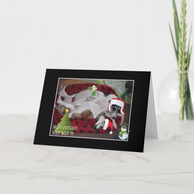 En Lurcher-jul Helgkort (Framsida)