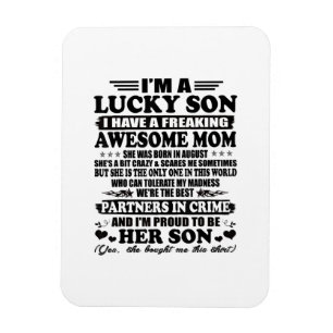 En lurig son har en frusen Fantastisk Mamma Magnet