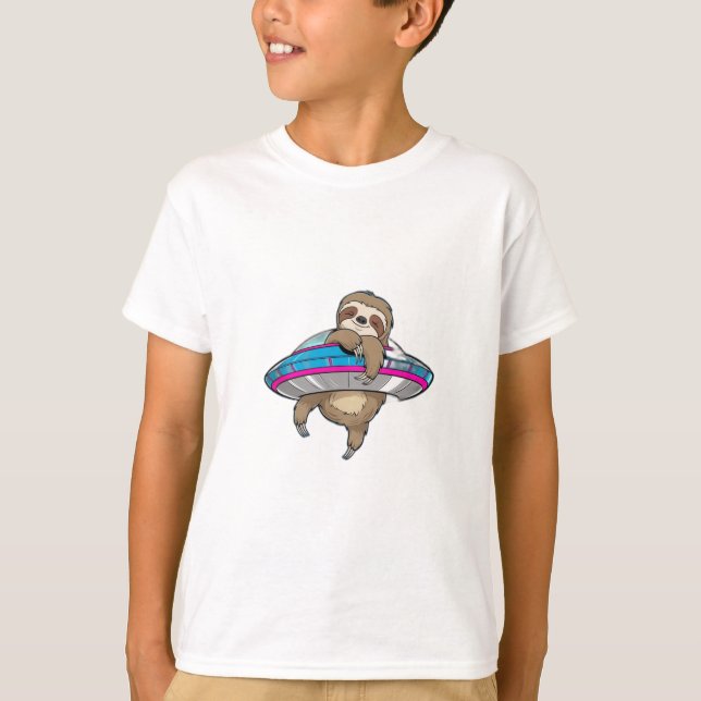 En lutning hängande från en UFO. T Shirt (Framsida)