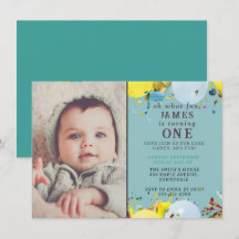 En Lycklig 1:a födelsedag Inbjudan | Anpassningsba