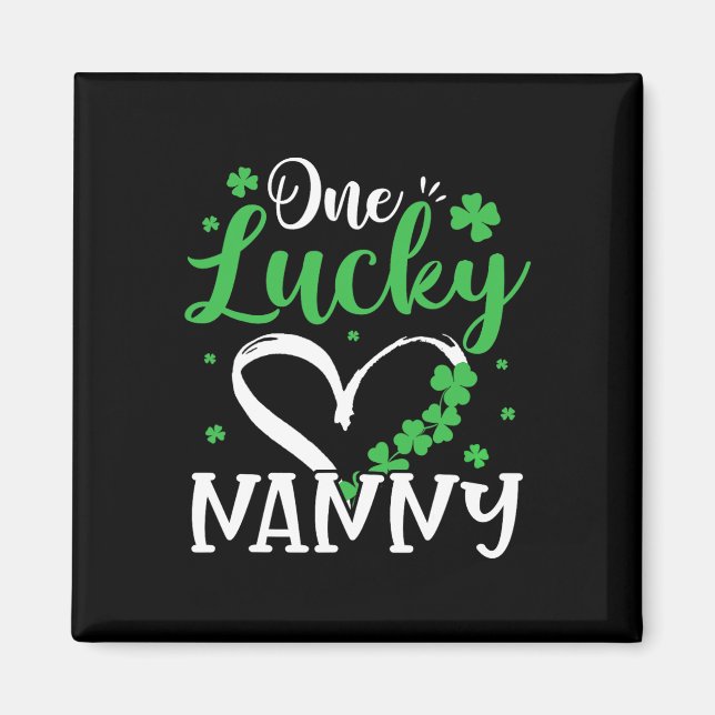 En lycklig barnskötare St Patricks Day irländsk gr Magnet (Framsidan)