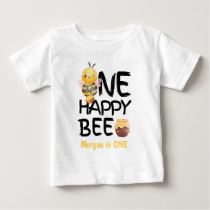 En Lycklig Binas Honung Gula Bibjor 1-årsdag T Shirt