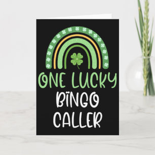 En lycklig bingoutropare St. Patrick's Day Rolig R Kort