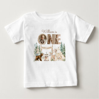 En Lycklig Campare Foto Första Födelsedag T Shirt
