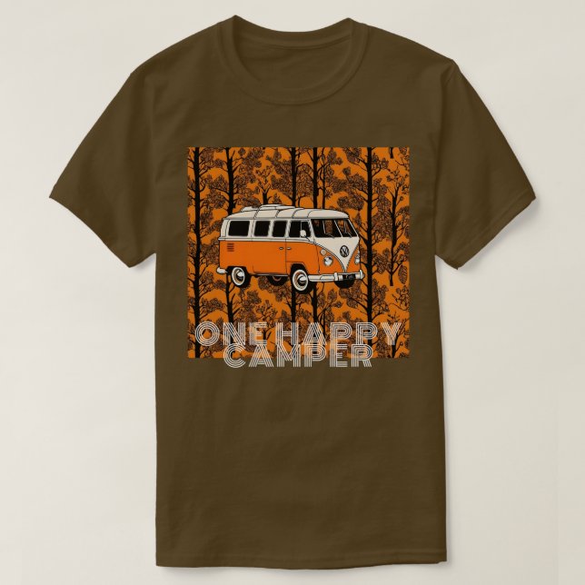 En Lycklig Camper Vintage T-shirt (Design framsida)