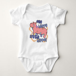 En lycklig flodhästbabyranka t shirt
