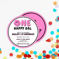 En Lycklig Gal 1:a födelsedag Smiley face