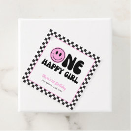 En Lycklig Girl Rosa Lycklig Ansikte födelsedag Gåvor Etiketter