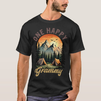 En Lycklig Grammy Campare 1-års Födelsedags Campin T Shirt