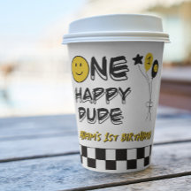 En Lycklig Gult Smile 1:a Boy Birthday
