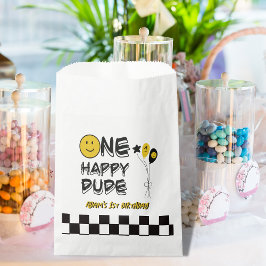 En Lycklig Gult Smile 1:a Boy Birthday