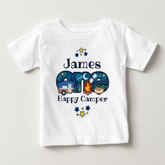 En Lycklig-kamper-dagskjorta Kampanj födelsedag T Shirt (Framsida)
