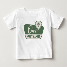 EN lycklig-kamper, en första födelsedag, Woodland T Shirt