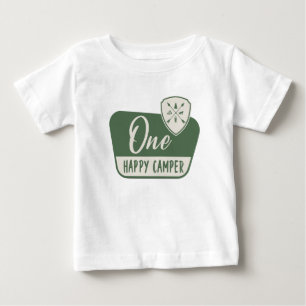 EN lycklig-kamper, en första födelsedag, Woodland T Shirt