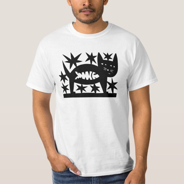 En lycklig katt tee shirt (Framsida)