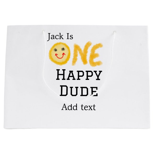 En lycklig-kille 1:a grattis på födelsedagen smile (Framsidan)