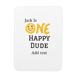 En lycklig-kille 1:a grattis på födelsedagen smile magnet