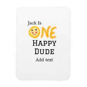 En lycklig-kille 1:a grattis på födelsedagen smile magnet