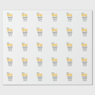 En lycklig-kille 1:a grattis på födelsedagen smile presentpapper