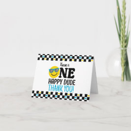 En Lycklig-kille födelsedag 1:a födelsedag Tack Kort