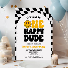 En Lycklig-kille Retro Arch första födelsedag Part