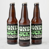 En lycklig lärare Groovy Retro Lärare St Patricks