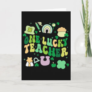 En lycklig lärare St. Patrick's Day irländsk lärar Kort