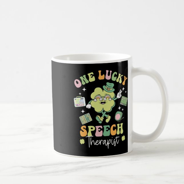 En lycklig logoped Slp Shamrock St Patrick Kaffemugg (Höger)