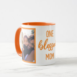 En lycklig mamma | Anpassad modern fotogåva till m Mugg
