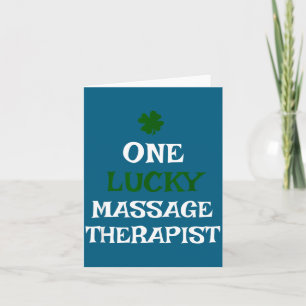 En lycklig massageterapeut St Illustration Kort