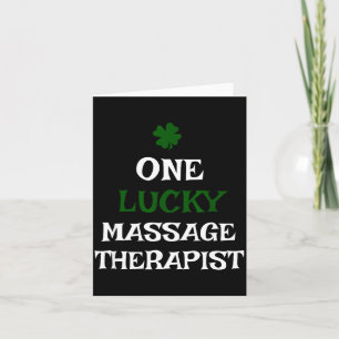 En lycklig massageterapeut st. patricks dag iris kort