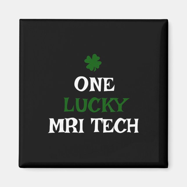 En lycklig Mri-tekniker St. Patrick's Day Rolsk Ir Magnet (Framsidan)