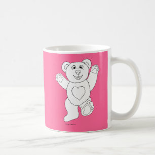 En lycklig nalle kaffemugg