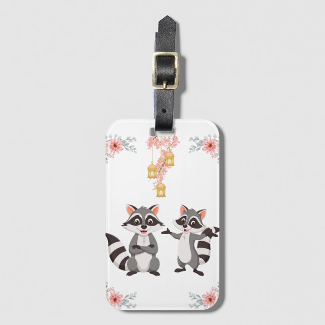 En lycklig och lekfull stämning, precis som rackok bagagebricka (Framsida vertikal)