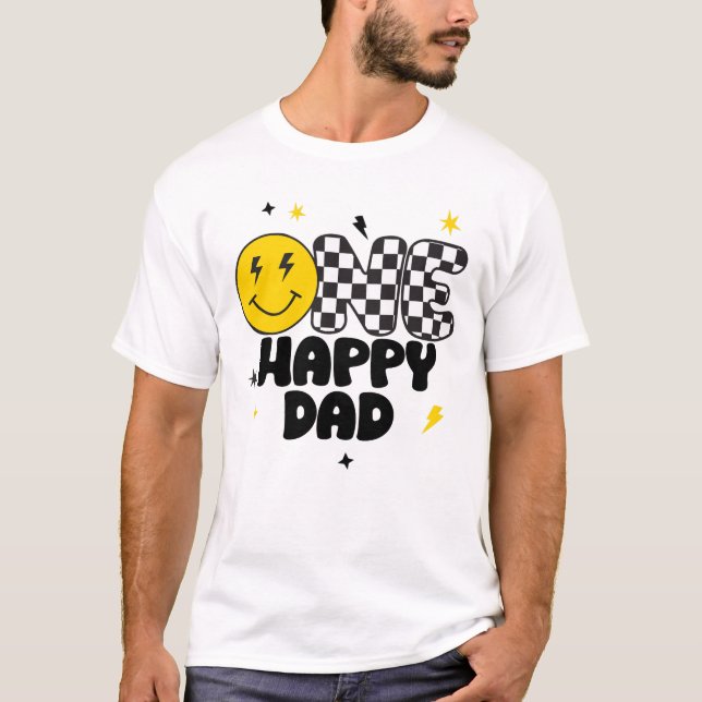 EN Lycklig Pappa i Birthday Boy Shirt T Shirt (Framsida)
