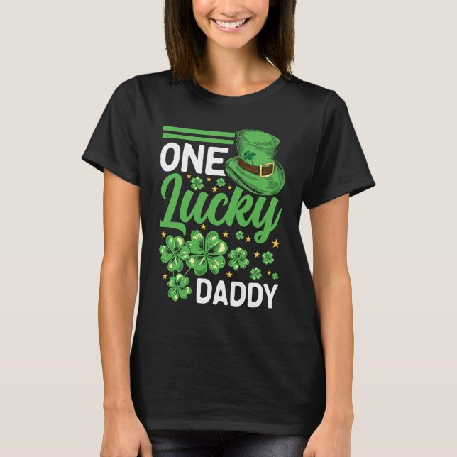 En lycklig pappa St patricks day pappa T Shirt (Framsida)