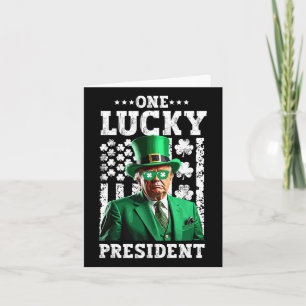 En lycklig president Rolig Trump St. Patty's Day U Kort