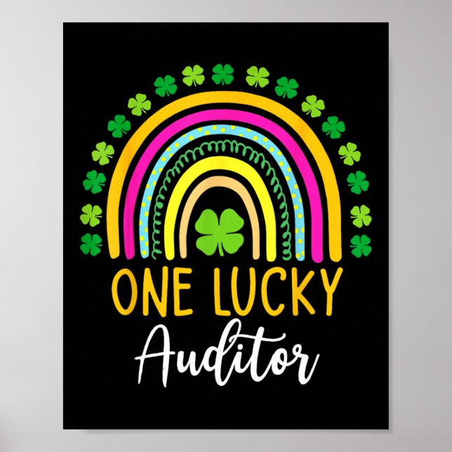 En lycklig revisor St Patrick Day Shamrocks  Poster (Framsidan)