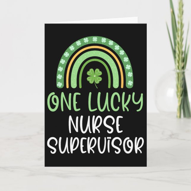 En lycklig sjuksköterskehandledare St. Patrick's D Kort (Framsida)